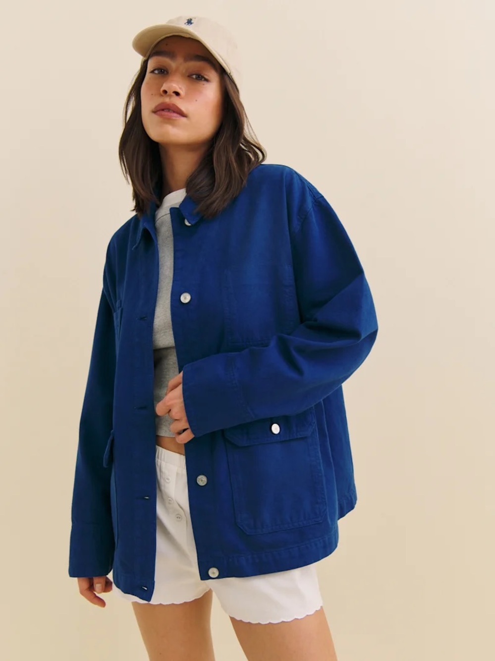 Reformation Callum Denim Chore Jacket size Large